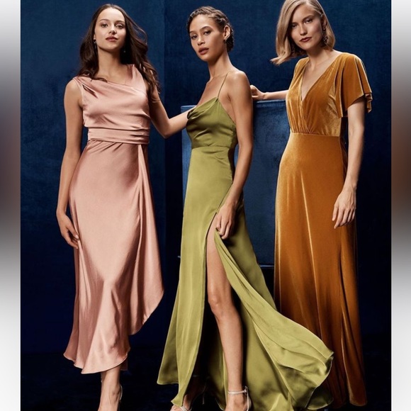 BHLDN Espen Satin Dress 8 - Picture 1 of 16